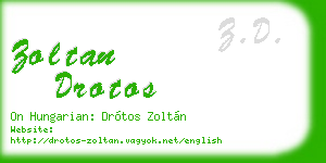 zoltan drotos business card