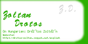 zoltan drotos business card